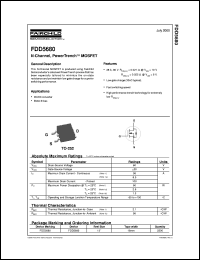 FDD5680 datasheet:  N-Channel  PowerTrench®  MOSFET FDD5680