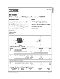 FDD6680 datasheet:  N-Channel Logic Level PowerTrench® MOSFET FDD6680