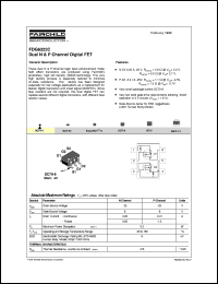 FDG6322C datasheet:  Dual N & P Channel Digital FET [Preliminary] FDG6322C