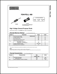 FDLL400 datasheet:  High Voltage General Purpose Diode FDLL400