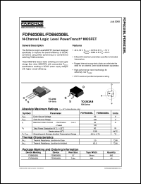 FDP6030BL datasheet:  N-Channel Logic Level PowerTrench® MOSFET FDP6030BL