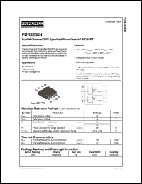 FDR8305N datasheet:  Dual N-Channel 2.5V Specified PowerTrench® MOSFET FDR8305N