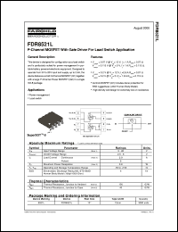 FDR8521L datasheet:  P-Channel MOSFET With Gate Driver For Load Switch Application FDR8521L