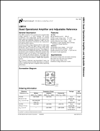 LM614MWC datasheet: Quad Operational Amplifier and Adjustable Reference LM614MWC