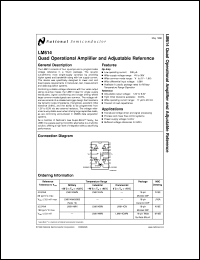 LM614CWM datasheet: Quad Operational Amplifier and Adjustable Reference LM614CWM