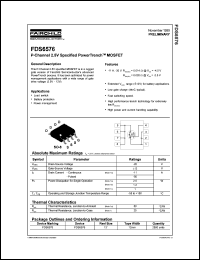 FDS6576 datasheet:  P-Channel 2.5V Specified PowerTrench® MOSFET [Preliminary] FDS6576