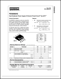 FDS6984S datasheet:  Dual Notebook Power Supply N-Channel PowerTrench® SyncFet™ FDS6984S