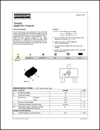 FDV302P datasheet:  Digital FET,P-Channel FDV302P