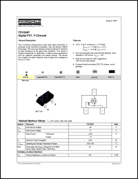 FDV304P datasheet:  P-Channel Digital FET FDV304P