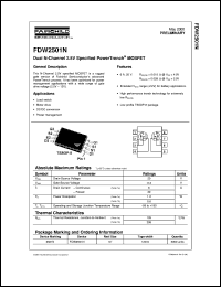 FDW2501N datasheet:  Dual N-Channel 2.5V Specified PowerTrench® MOSFET [Preliminary] FDW2501N