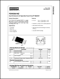 FDW2501NZ datasheet:  Dual N-Channel 2.5V Specified PowerTrench® MOSFET [Advanced] FDW2501NZ