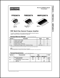FFB2907A datasheet:  PNP Multi-Chip General Purpose Amplifier FFB2907A
