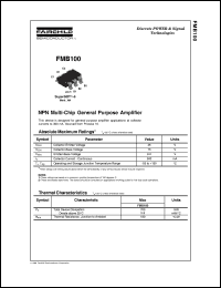 FMB100 datasheet:  NPN Multi-Chip General Purpose Amplifier FMB100