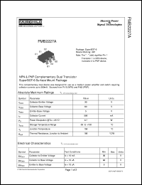 FMB2227A datasheet:  NPN & PNP Complementary Dual Transistor FMB2227A