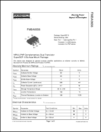 FMBA0656 datasheet:  NPN & PNP Complementary Dual Transistor [Obsolete] FMBA0656