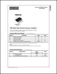 FMBA56 datasheet:  PNP Multi-Chip General Purpose Amplifier FMBA56