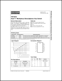 FST3253QSCX datasheet:  Dual 4:1 Multiplexer/Demultiplexer Bus Switch FST3253QSCX