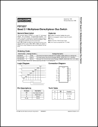 FST3257M datasheet:  Quad 2:1 Multiplexer/Demultiplexer Bus Switch FST3257M