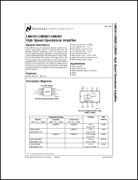 5962-89621012A datasheet: High Speed Operational Amplifier 5962-89621012A