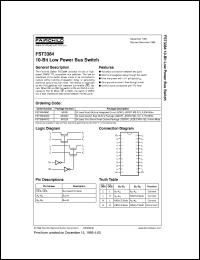 FST3384WM datasheet:  10-Bit Low Power Bus Switch FST3384WM