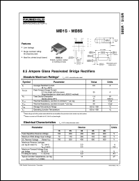MB1S datasheet:  0.5 Ampere Glass Passivated Bridge Rectifiers MB1S