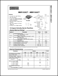 MBR1545CT datasheet:  15 Ampere Schottky Barrier Rectifiers MBR1545CT