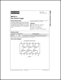 MM74C14MX datasheet:  Hex Schmitt Trigger MM74C14MX