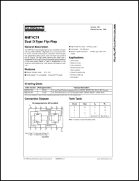 MM74C74M datasheet:  Dual D Flip-Flop MM74C74M