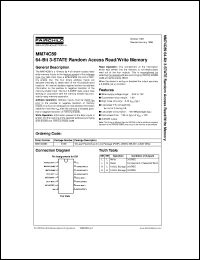 MM74C89N datasheet:  64-Bit 3-STATE Random Access Read/Write Memory MM74C89N