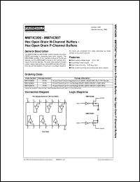 MM74C906N datasheet:  Hex Open Drain N-Channel Buffers MM74C906N