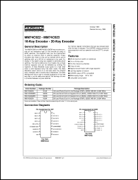 MM74C922WM datasheet:  16-Key Encoder MM74C922WM