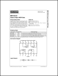 MM74HC02MX datasheet:  Quad 2-Input NOR Gate MM74HC02MX