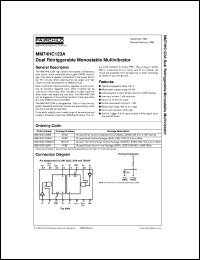 MM74HC123ASJ datasheet:  Dual Retriggerable Monostable Multivibrator MM74HC123ASJ