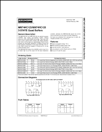 MM74HC125MX datasheet:  3-STATE Quad Buffers MM74HC125MX