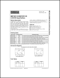 MM74HC125MTC datasheet:  3-STATE Quad Buffers MM74HC125MTC