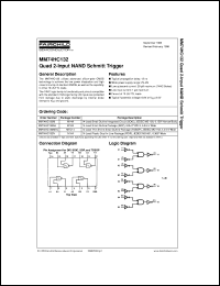 MM74HC132M datasheet:  Quad 2-Input NAND Schmitt Trigger MM74HC132M