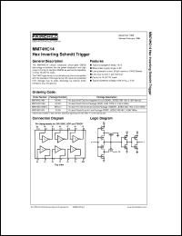 MM74HC14SJ datasheet:  Hex Inverting Schmitt Trigger MM74HC14SJ