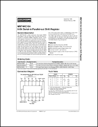 MM74HC164MX datasheet:  8-Bit Serial-in/Parallel-out Shift Register MM74HC164MX