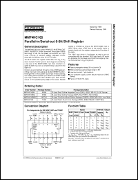 MM74HC165MX datasheet:  Parallel-in/Serial-out 8-Bit Shift Register MM74HC165MX