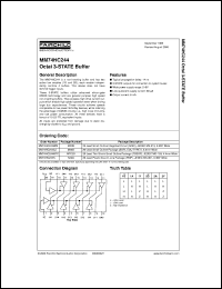 MM74HC244SJX datasheet:  Octal 3-STATE Buffer MM74HC244SJX