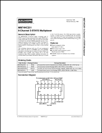 MM74HC251MX datasheet:  8-Channel 3-STATE Multiplexer MM74HC251MX