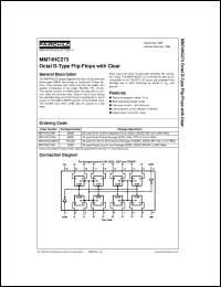 MM74HC273WM datasheet:  Octal D-Type Flip-Flop with Clear MM74HC273WM