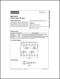 MM74HC32MX datasheet:  Quad 2-Input OR Gate MM74HC32MX