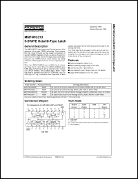 MM74HC373CW datasheet:  3-STATE Octal D-Type Latch MM74HC373CW