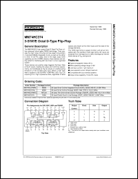 MM74HC374SJ datasheet:  3-STATE Octal D-Type Flip-Flop MM74HC374SJ