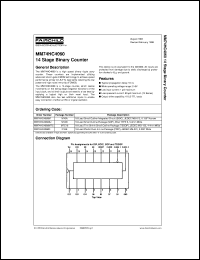 MM74HC4060SJX datasheet:  14 Stage Binary Counter MM74HC4060SJX