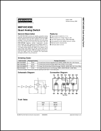 MM74HC4066SJ datasheet:  Quad Analog Switch MM74HC4066SJ