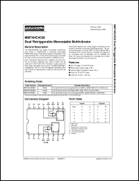 MM74HC4538MX datasheet:  Dual Retriggerable Monostable Multivibrator MM74HC4538MX