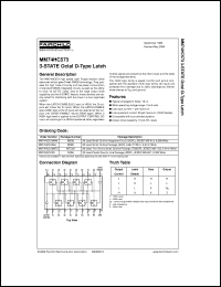MM74HC573SJ datasheet:  3-STATE Octal D-Type Latch MM74HC573SJ