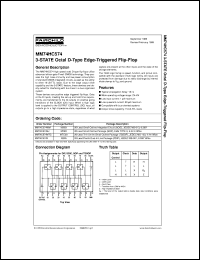 MM74HC574WM datasheet:  3-STATE Octal D-Type Edge-Triggered Flip-Flop MM74HC574WM
